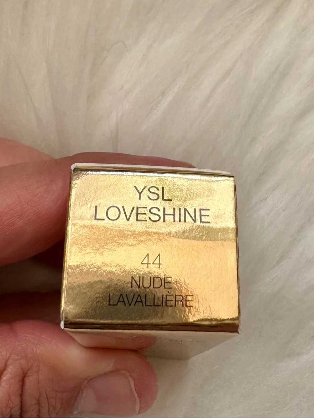 Yves Saint Laurent Beige Sherpa Cosmetic Pouch
